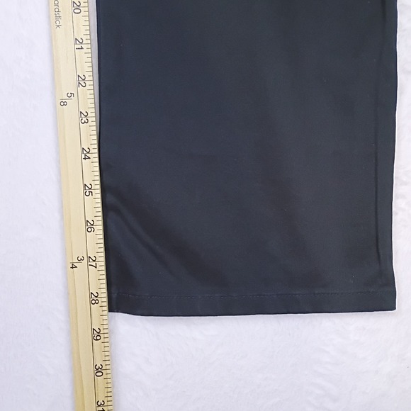 Lee Pants Women's 16 Short Black Straight Leg Effortless Wash Chino Work Casual - Picture 4 of 11